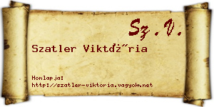 Szatler Viktória névjegykártya