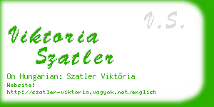 viktoria szatler business card